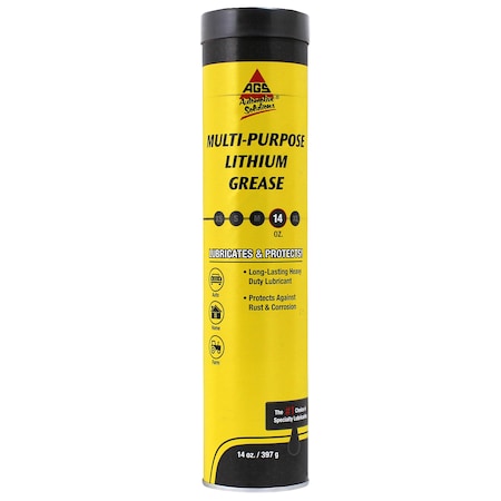 Ags Multi-Purpose Lith-Ease Black Lithium Grease, Cartridge, 14 oz WLMP-14